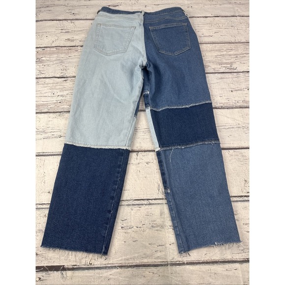 Hollister Jeans Women 9R 29x27 Ultra High Rise Vintage Straight Patchwork Denim - Picture 7 of 7